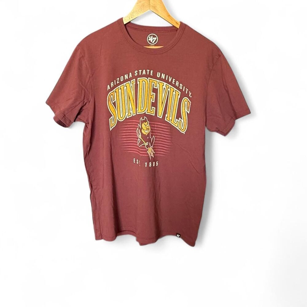 47 Brand Arizona State Sun Devils Sparky Mascot Graphic Tee Maroon Size L